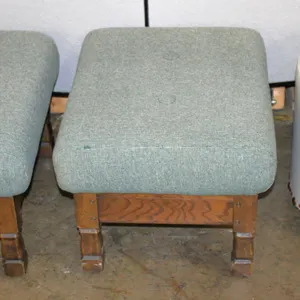 3 Upholstered Ottomans and Stools