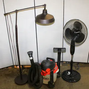 Floor Lamp, Honeywell Fan, Rigid Shop Vac