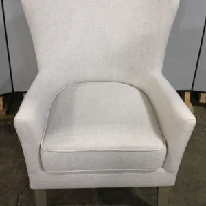 Upholstered Armchair with High Backrest
