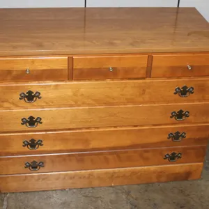 Ethan Allen Five-Drawer Wood Dresser