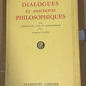 Voltaire Dialogues Philosophiques Book