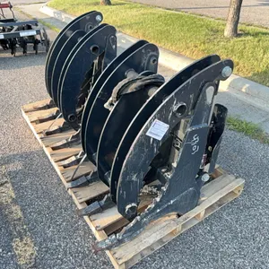 Stout 72-10 72" HD commercial grade dual clam root grapple w/ skid steer quick attach