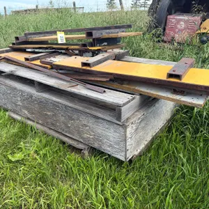 Assorted Steel And Wood Pallet Components