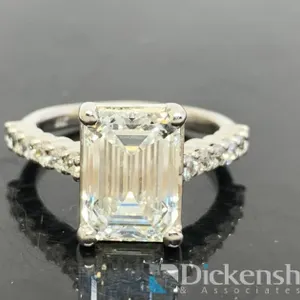 14KT White Gold 4.69CTW Lab Grown Diamond Engagement Ring