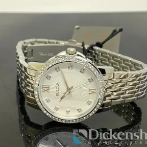Bulova Women's Watch Silver Tone With Clear Stones
