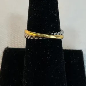Yurman Style Sterling Silver Twist Ring