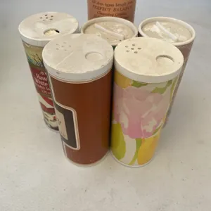6 Vintage Avon Perfumed Talc and Cleansing Containers