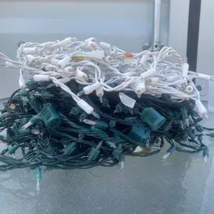 5 Pack of String Lights With White and Green Wires