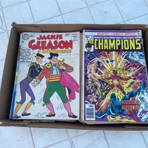 Box Lot of Assorted Comic Books Including The Champions and Jackie Gleason