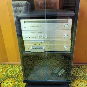 Citizen Stereo System with Glass Cabinet and Remotes