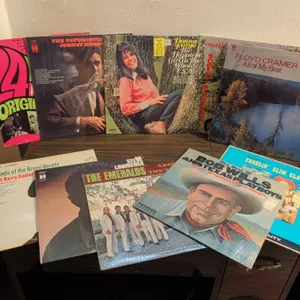Vintage Country and Pop Vinyl Records Assorted Artists