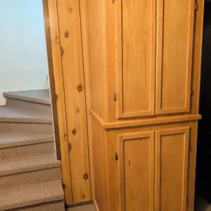 Tall Solid Wood Double Cabinet