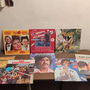 10 Country and Pop Vinyl Records Including Freddy Fender, Ray Conniff, Jimmy Dean
