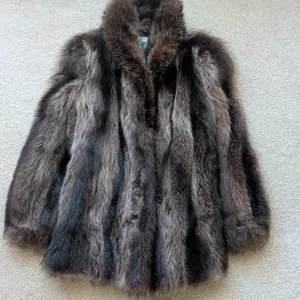 Exquisite White-Tailed Raccoon Fur Jacket by Aem Hurtig Ltd. (Sz M-L)
