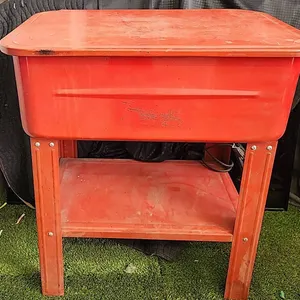Red Metal Parts Washer