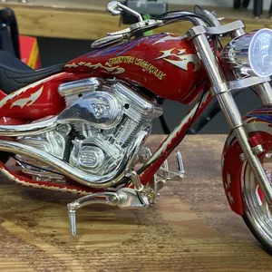 Green West Motorcycle Die-Cast Model Chopper