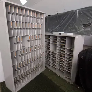 Metal Filing Cabinets with Labels and Anti-Fatigue Floor Mat, Third Unit Included Shiwn In Photos