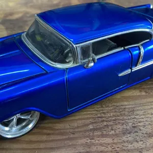 Custom Blue Diecast 1955 Chevrolet Bel Air Model Car