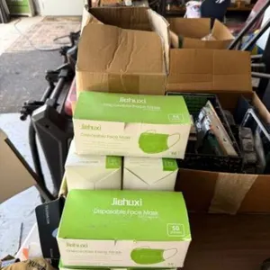 Group of Disposable Face Masks & Hand Sanitizer