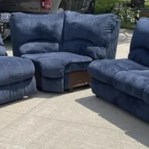 Sectional Hide-A-Bed w/ Recliners