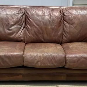 3 Cushion Pleather Sofa