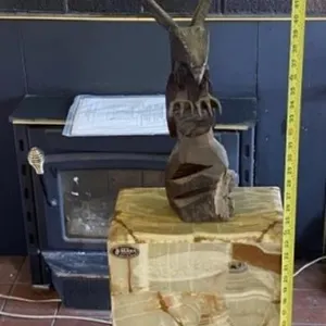 Wood Eagle on Resin Base