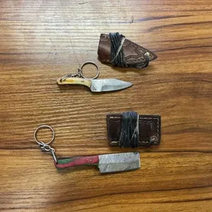 Pair of Mini Knife Keychains w/ Sheaths
