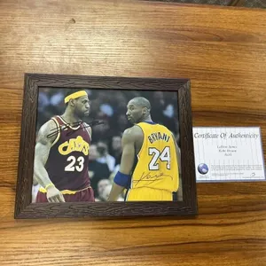 LeBron James Kobe Bryant Signed Photo w/ COA