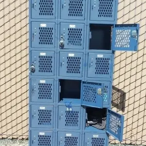Medart 18-Door Steel Locker Bank