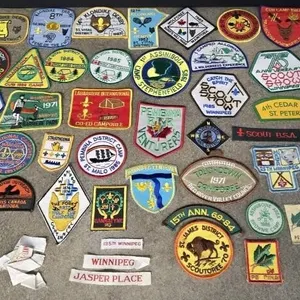 40 plus Boy Scouts patches Winnipeg and Manitoba