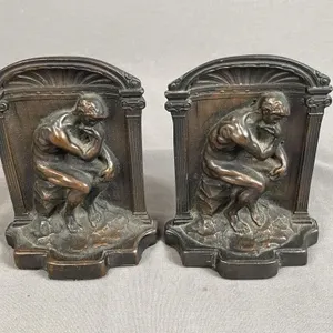 C1920 Cast Bronze Bookends