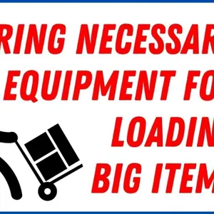 Bring Helpers and Supplies