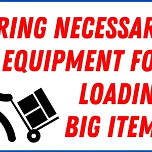 Bring Helpers and Supplies