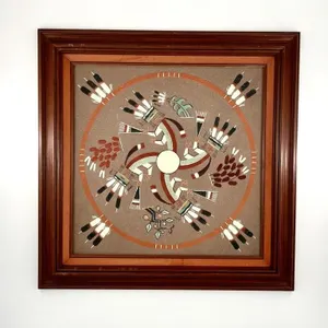 Vintage Navajo Sand Painting by Harry Begay