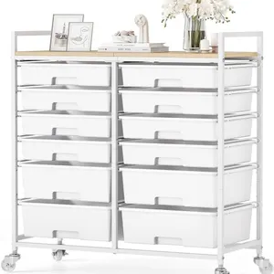NEW $130 Rolling Storage Cart with 12 Drawers