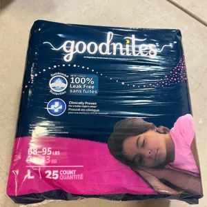 NEW (L) 25ct Girls Nighttime Bedwetting Underwear