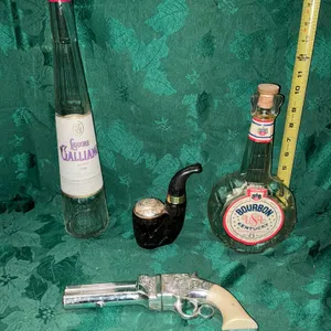 Decorative Decanter Set with Pistol and Pipe