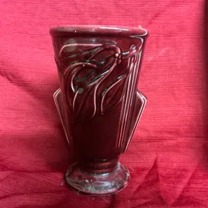 Red Glazed Ceramic Vase