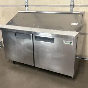 Falcon AST-60M Two-Door Mega Top Refrigerated Sandwich Prep on Casters