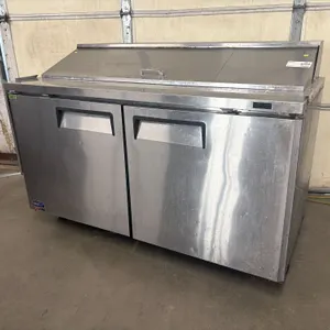 Turbo Air MST-60-N Two-Door Refrigerated Sandwich Prep on Casters