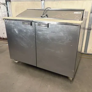 Victory UR-48-12-S7 Two-Door Refrigerated Sandwich Prep Table on Casters (Unit turns on, Not Cooling)