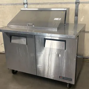 True TSSU-48-15M-B Two-Door Refrigerated Sandwich Prep with Casters