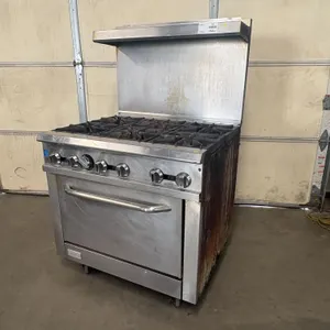 Falcon 6-Burner Range with Lower Oven and Casters, Gas