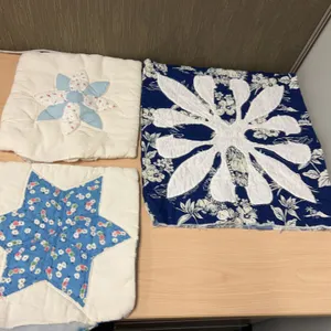 Three Handmade Quilt Pillowcases With Appliqué and Patchwork