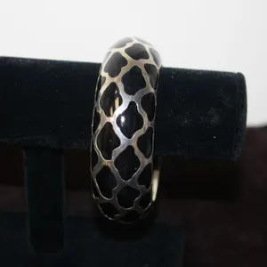 Black & Silver Bangle Bracelet