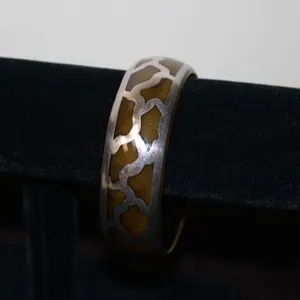 Sterling Silver & Brown Bangle Bracelet