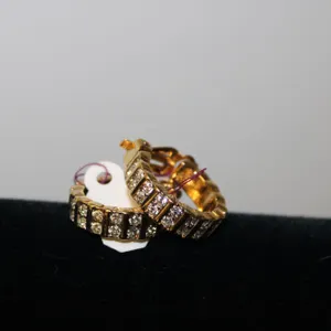 Nina Ricci Rhinestone Hoop Earrings