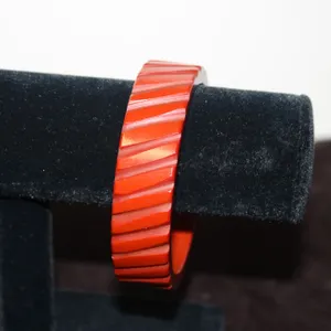 Red Bakelite Bangle Bracelet