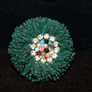 French Beaded Brooch
