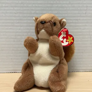 Ty Beanie Babies Collection Nuts the Squirrel Plush with 1996 Hang Tag and Tush Tag Mint Condition C